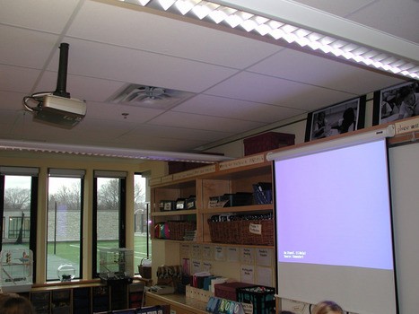 Junior School classroom with ceiling mounted projector