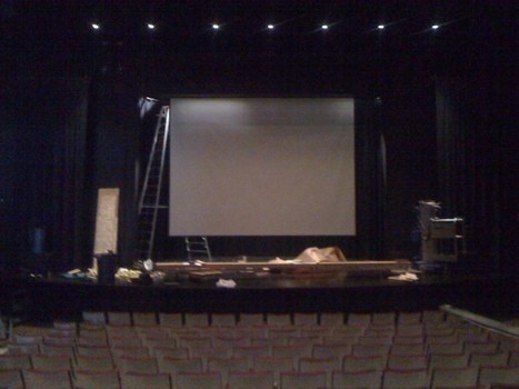 24’ screen inside a theatre 