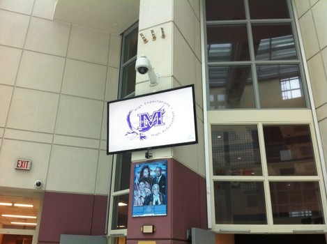 Digital signage at high school